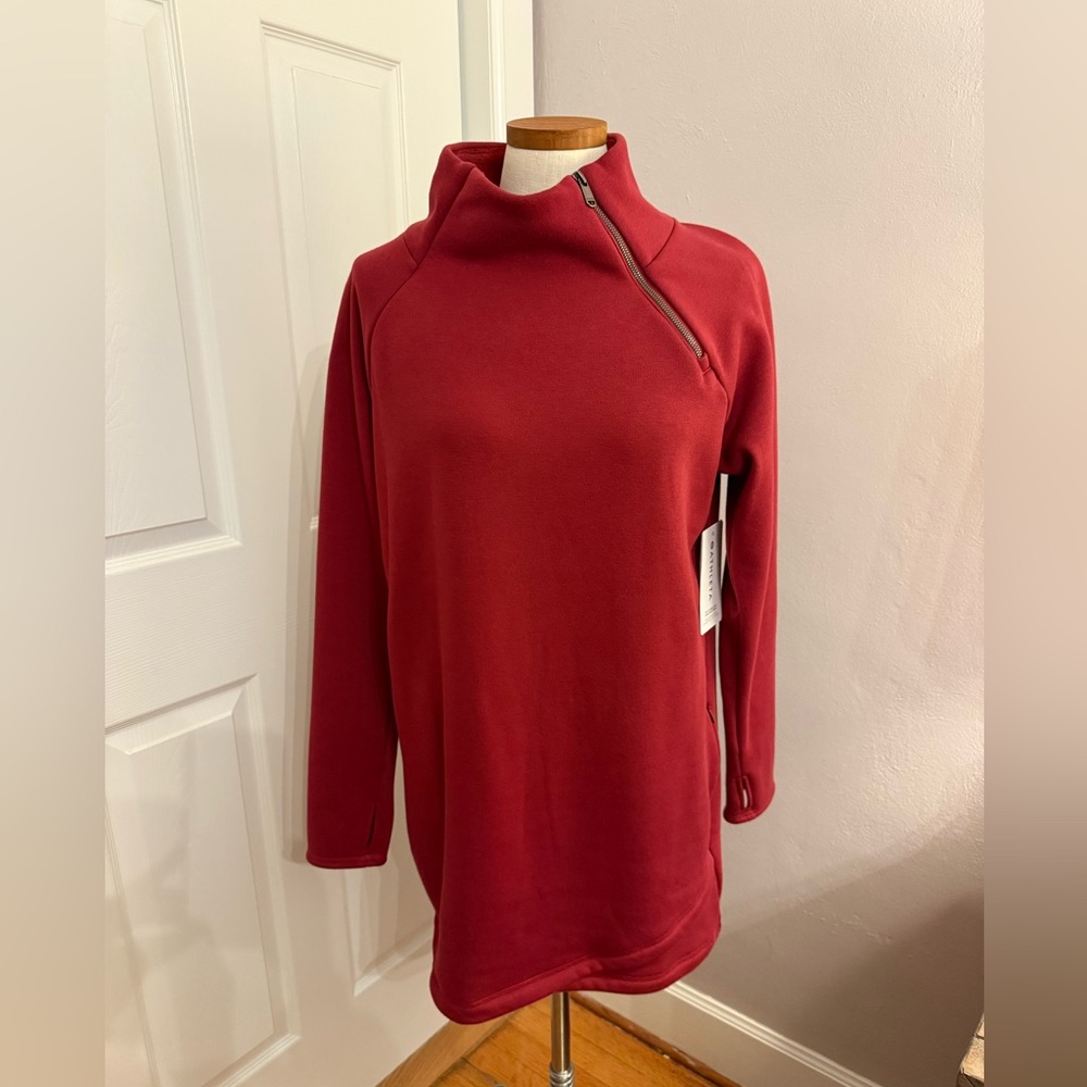 Athleta burgundy cozy karma sweatshirt dress